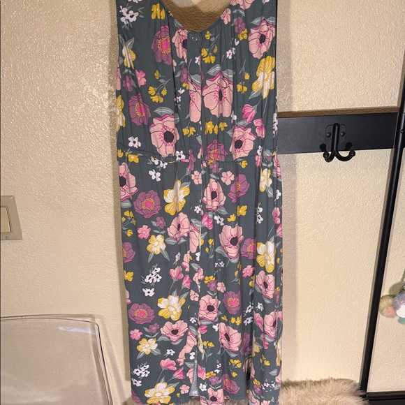 Baby Be Mine Floral Maxi Dress - Gray and Pink - Picture 10 of 16
